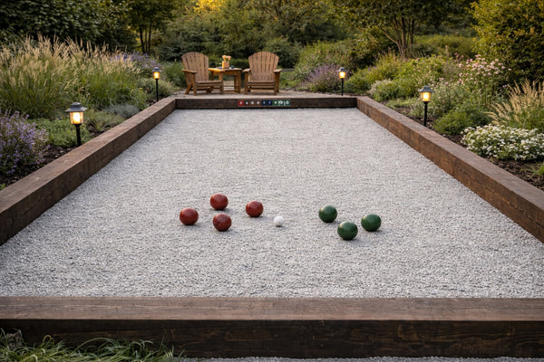 Bocce court in the courtyard